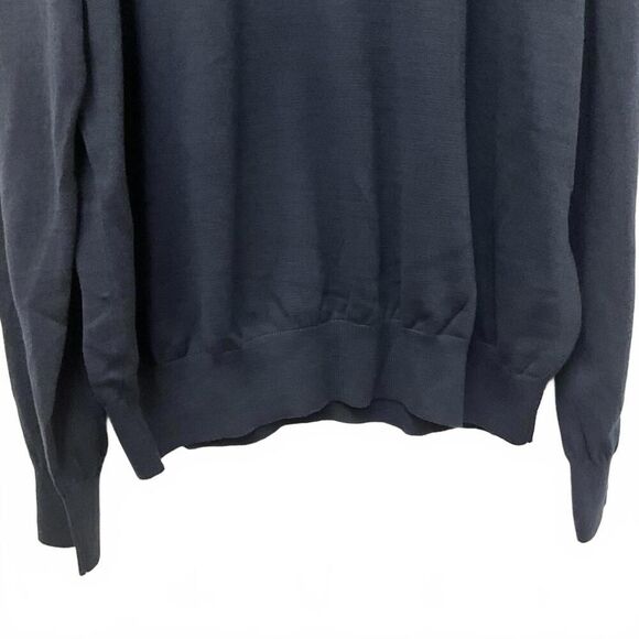 Van Heusen Flex Men's Size 2XL XXL V Neck Cotton Acrylic Blend Sweater Blue NEW - Picture 2 of 6